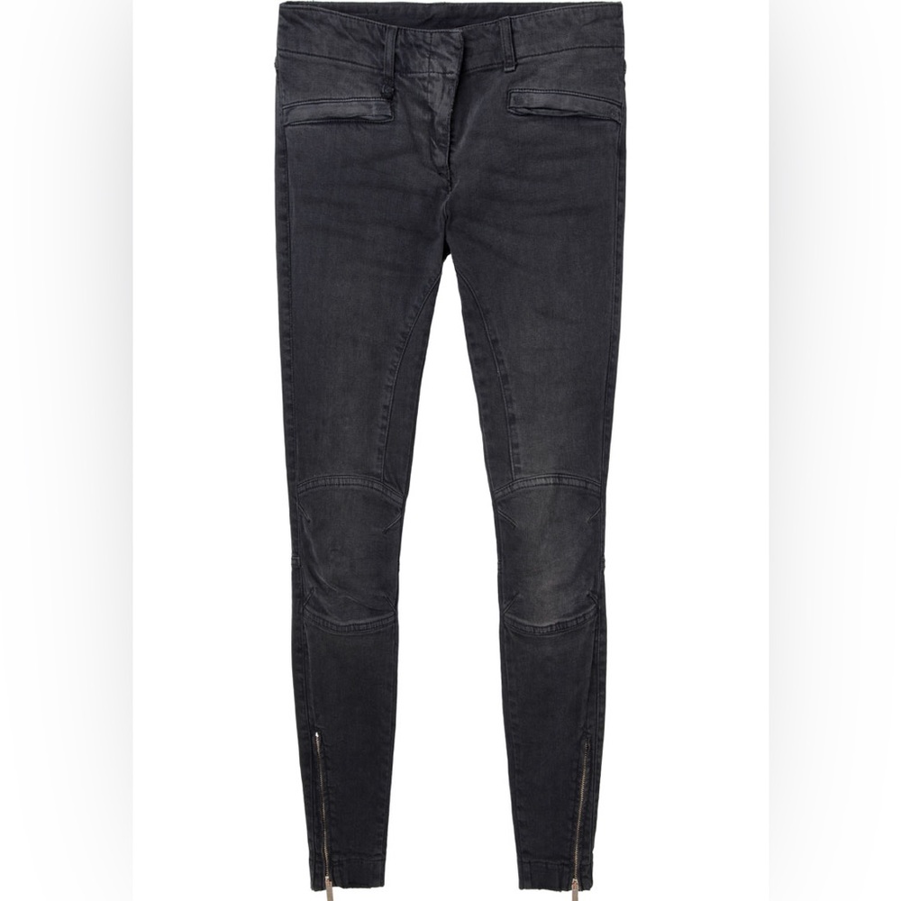 R13 Moto Black Jeans